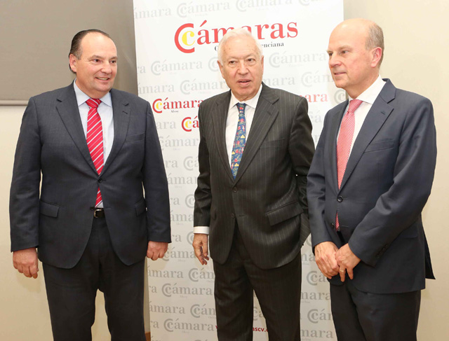 La Marca España protagoniza la conferencia de García-Margallo en la Cámara de Comercio