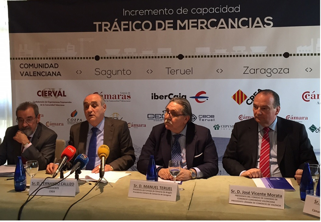 Los empresarios de Aragón y C. Valenciana reclaman la modernización de la línea férrea Sagunto-Teruel-Zaragoza