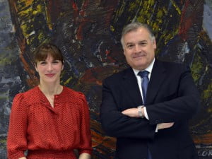 Meritxell Barberá, directora del Festival, y Antonio Vidal, gerente de Fundación Bancaja