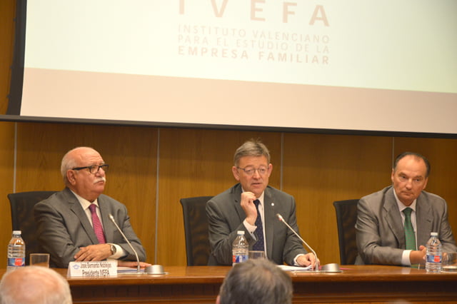 Puig recuerda que más del 80% del tejido empresarial de la Comunidad Valenciana corresponde a la empresa familiar