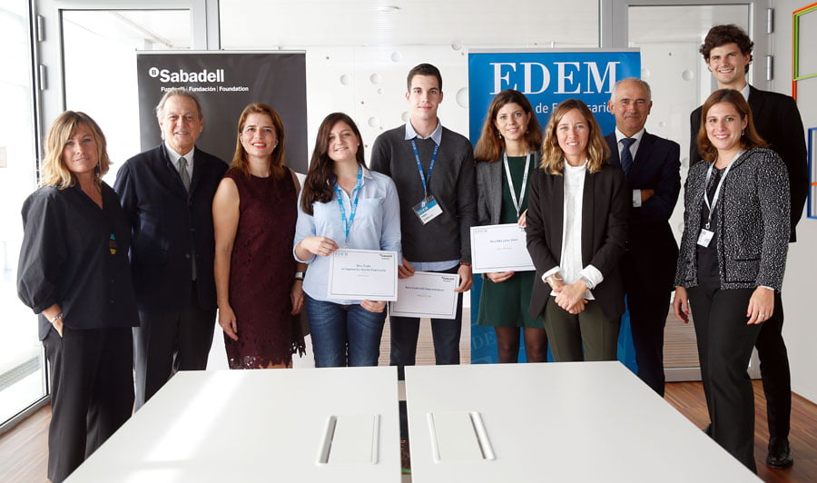 La Fundación Banco Sabadell beca a cuatro alumnos del Centro Universitario Edem