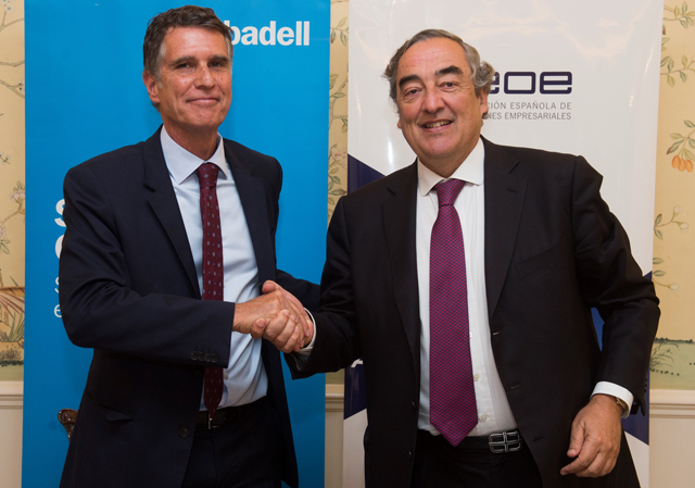 Sabadell abre una línea de credito preferente de 10.000 millones para empresas de CEOE