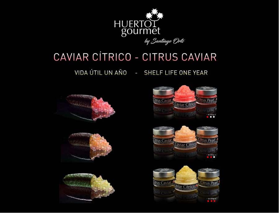 Huerto Gourmet presenta su caviar cítrico fresco en la feria del sector