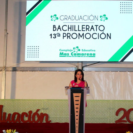 Hortensia Roig, madrina de la promoción de bachiller de Mas Camarena