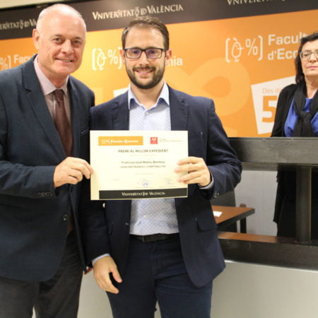 José Mateu, estudiante de la UV, premio Comeva al mejor expendiente académico