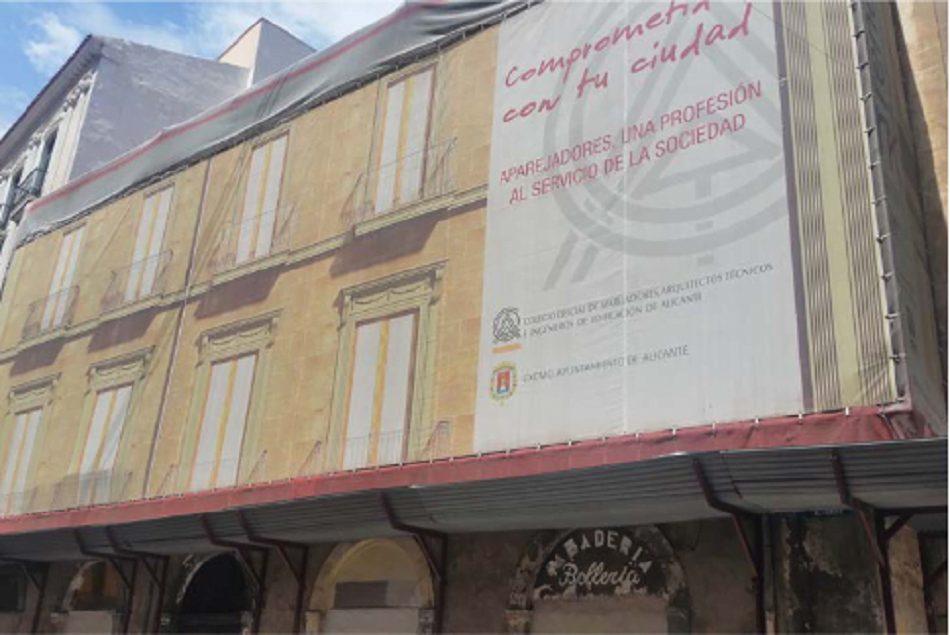 El Colegio de Aparejadores saca a subasta su edificio del casco histórico de Alicante