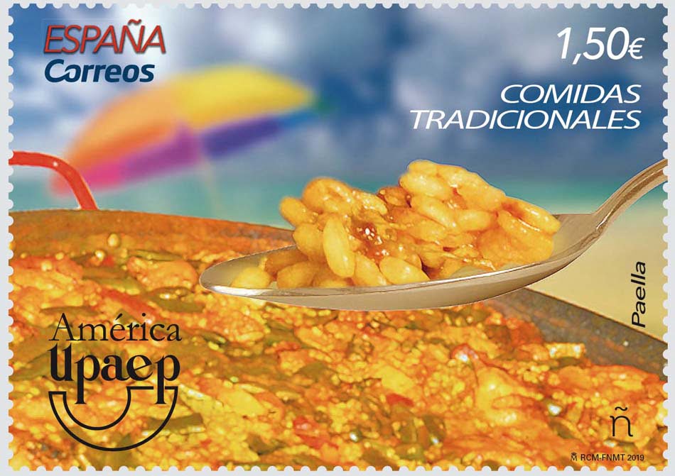 Correos emite un sello de 1,5 euros dedicado a la paella