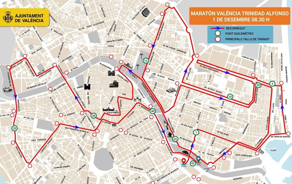 València establece un dispositivo especial para celebrar el Maratón