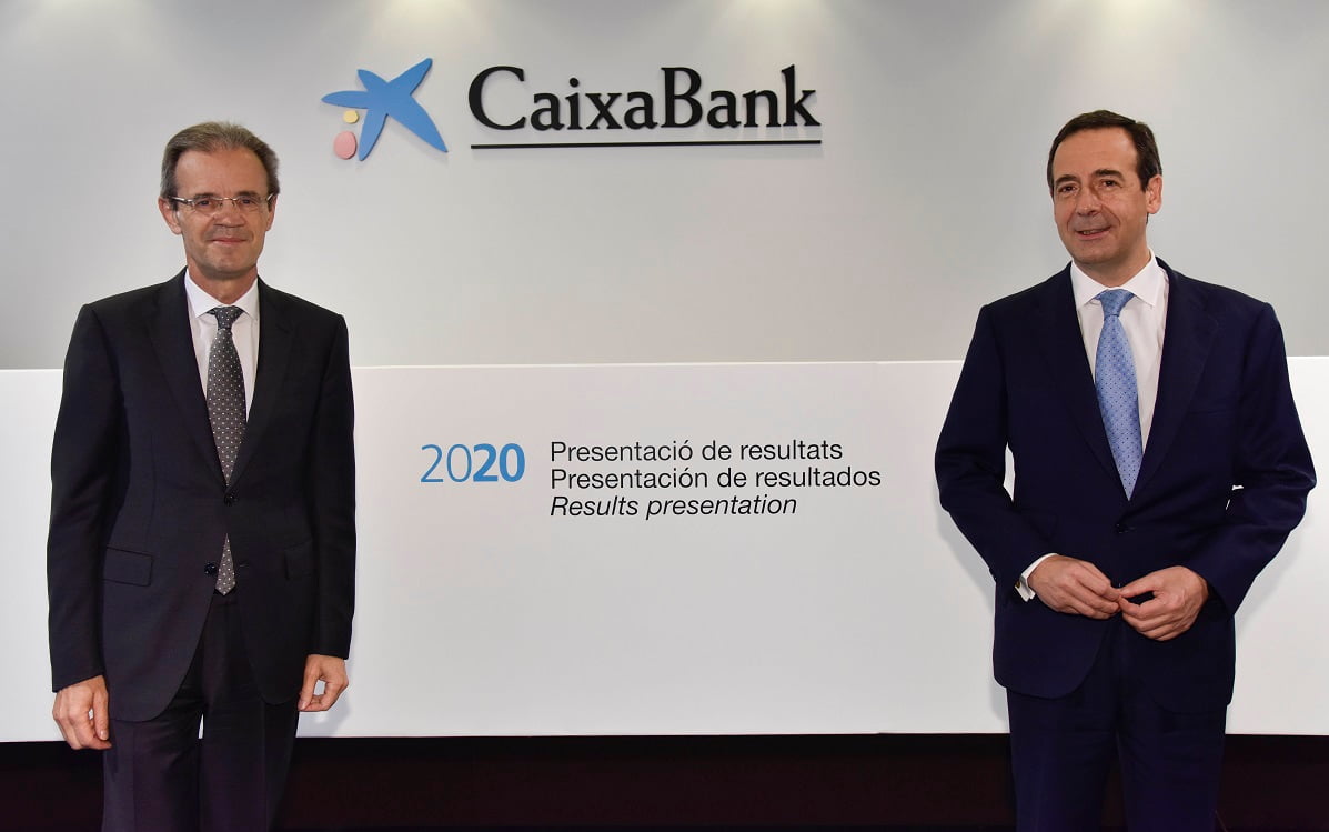 Jordi Gual y Gonzalo Gortázar, presidente y consejero delegado de CaixaBank