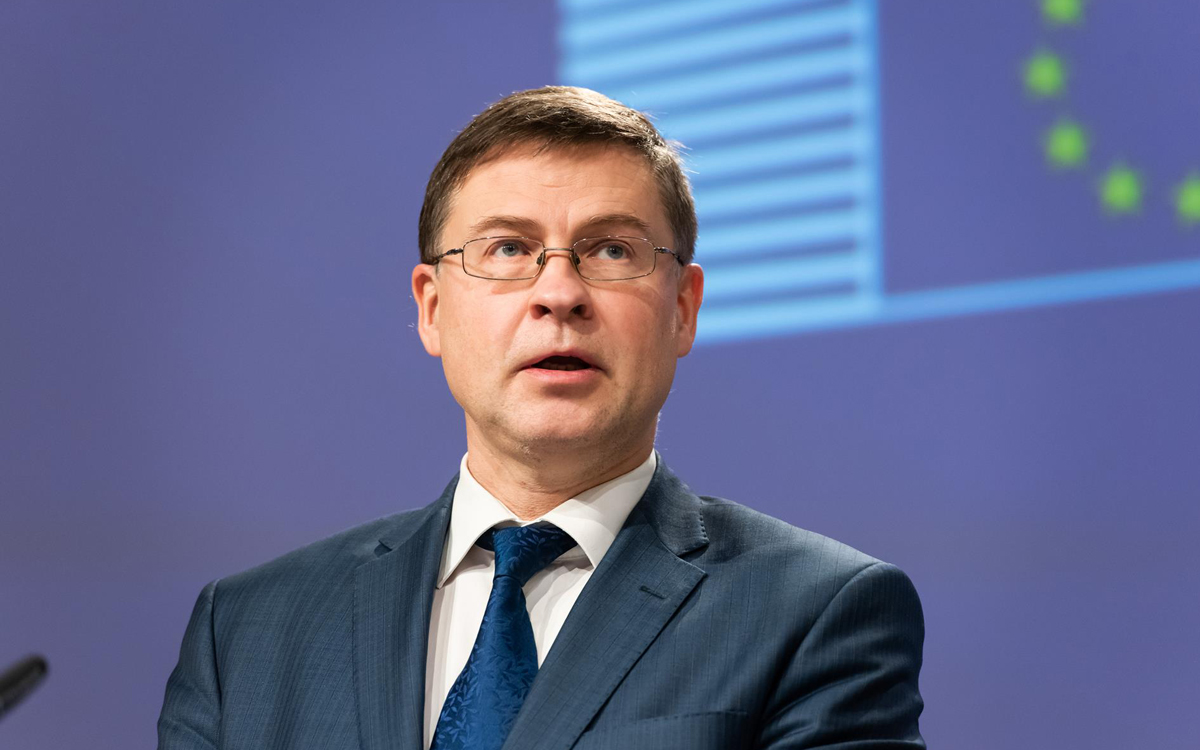 Valdis Dombrovskis. vicepresidente económico del ejecutivo comunitario