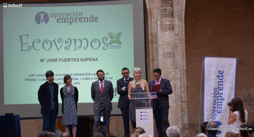 María José Fuerte de Ecovamos, primer premio de Operación Emprende II