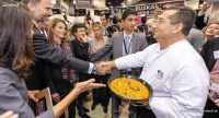 Los Príncipes de Asturias en el stand de Gastraval en la feria de alimentación Anuga