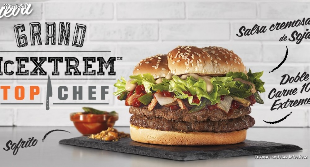 McDonald’s podría tener que retirar ‘Extrem’ de su hamburguesa de Top Chef