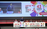 Pedro Sánchez interviene en el 43 Congreso de UGT (Fernando Calvo / Moncloa Pool)