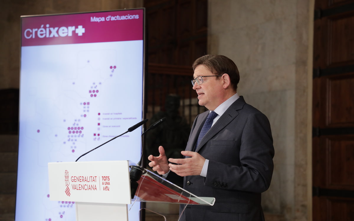 El 'president' de la Generalitat, Ximo Puig, presenta el Plan de Infraestructuras Sanitarias 2021-2023