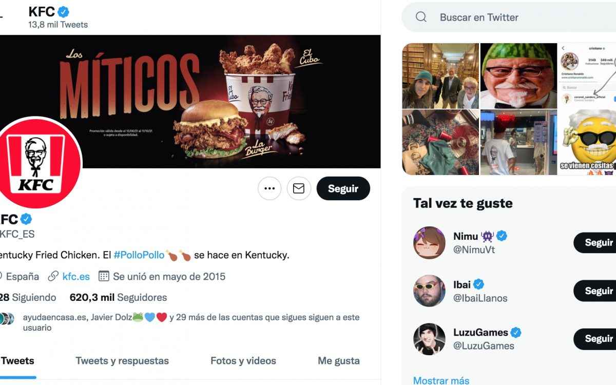 Empresas más activas en redes sociales KFC