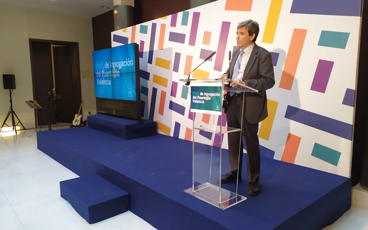 Aurelio Martínez en la presentación del 'hub' de innovación de la Fundación Valenciaport