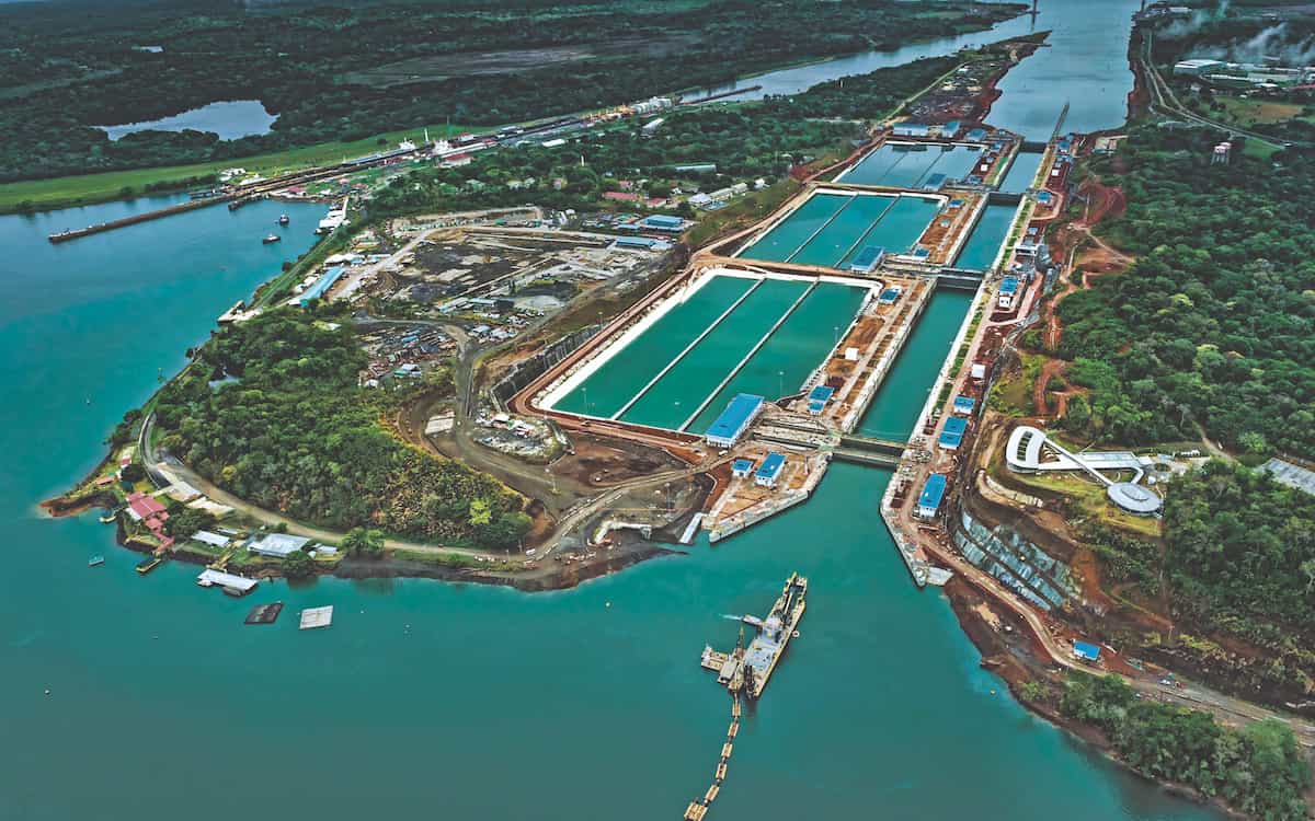 Vista aérea del Canal de Panamá