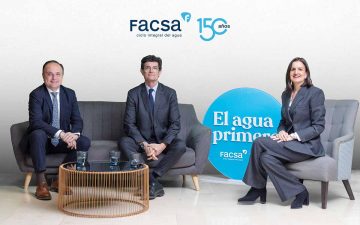 José Claramonte, Enrique Gimeno, Elena Llopis, director general, presidente y consejera delegada de Facsa, respectivamente
