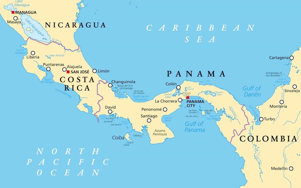 Mapa Canal de Panamá