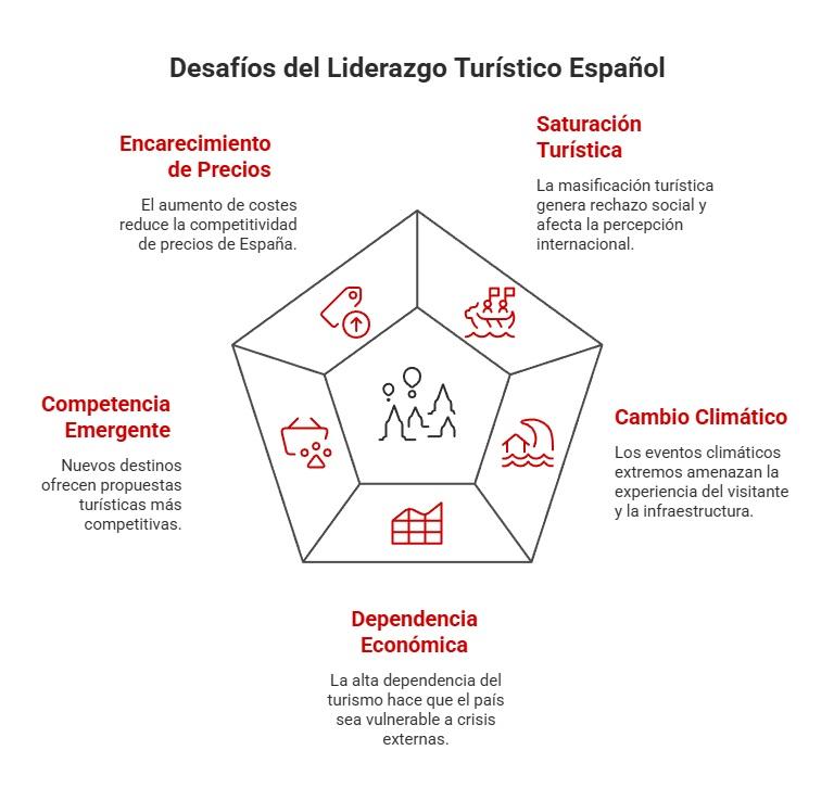 5 riesgos que amenazan el liderazgo turístico español
