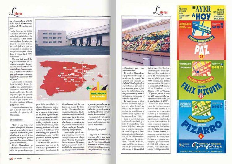 Entrevista de Economía 3 a Mercadona en 1997.