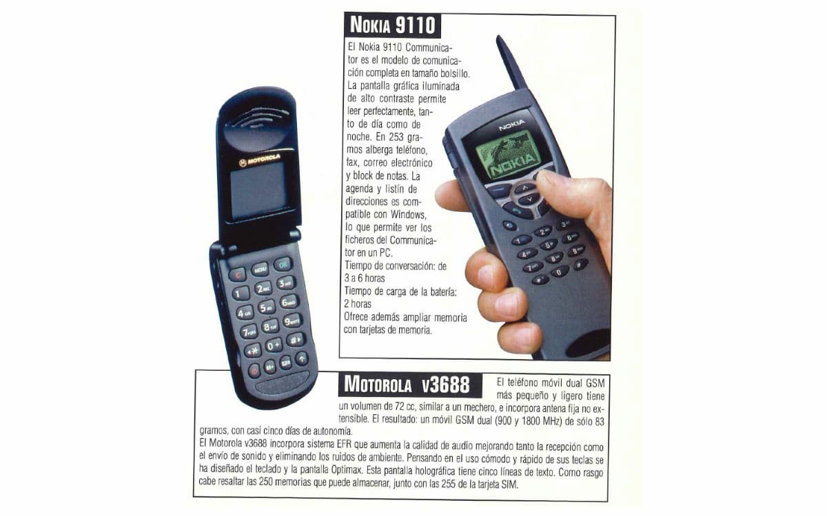 teléfonos móviles de 1999 