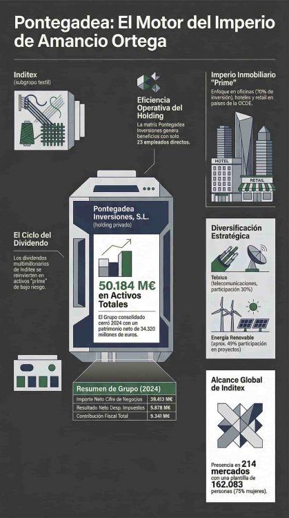 Pontegadea así funciona el holding de Amancio Ortega