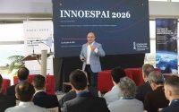 Juan José Cortés, durante la apertura de INNOespai